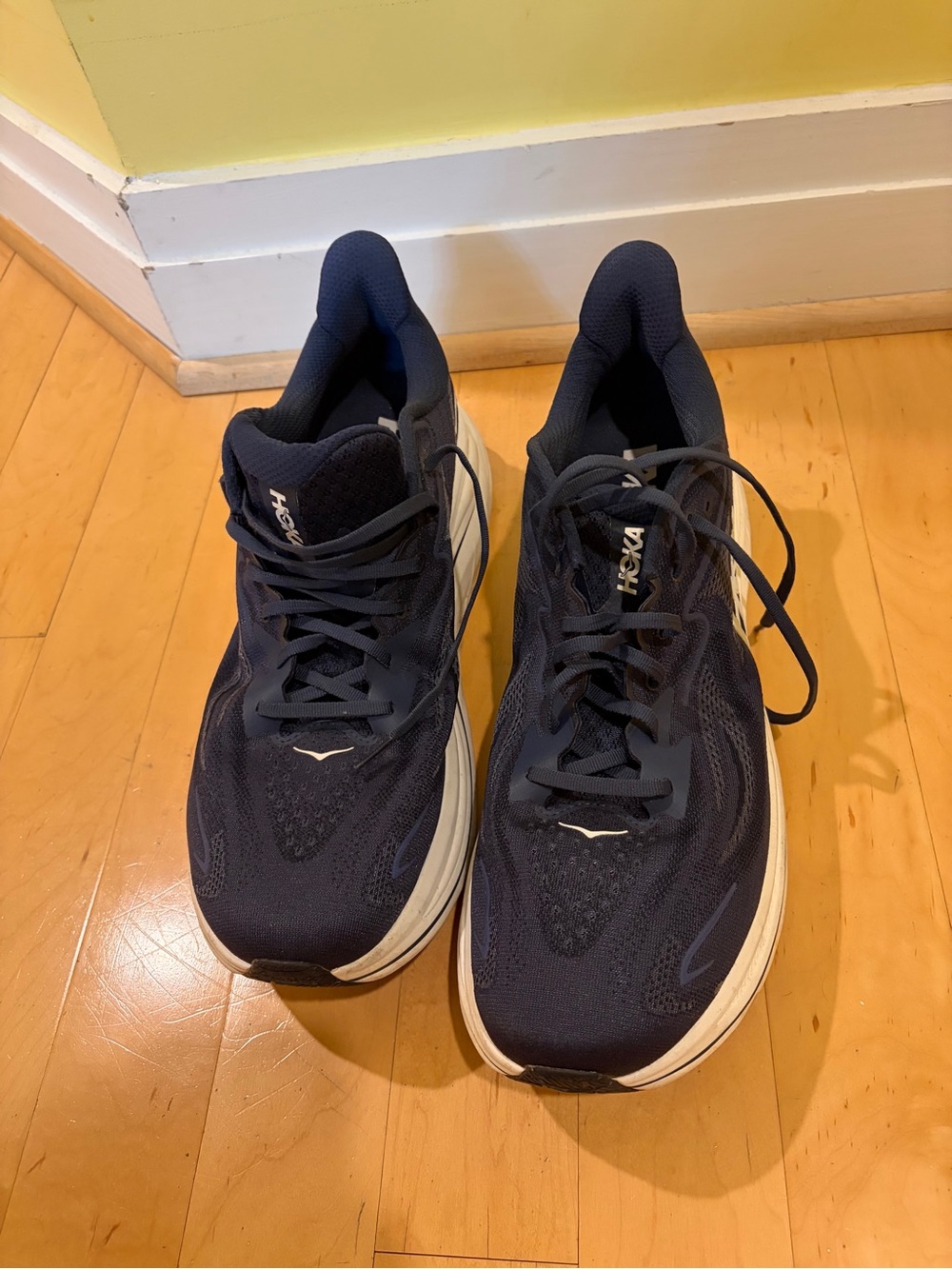 Hoka Men's Clifton 10 Running Shoes, Blue, Size 16